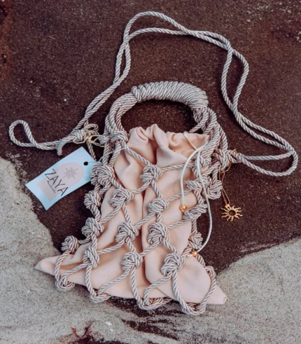 Eva Beige macrame bag