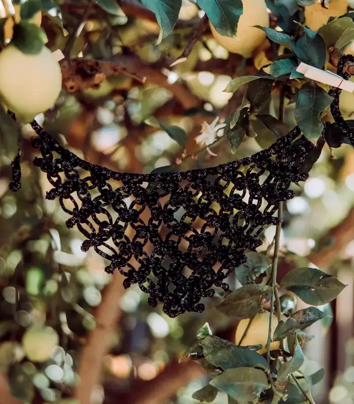 Bandana black - Macrame